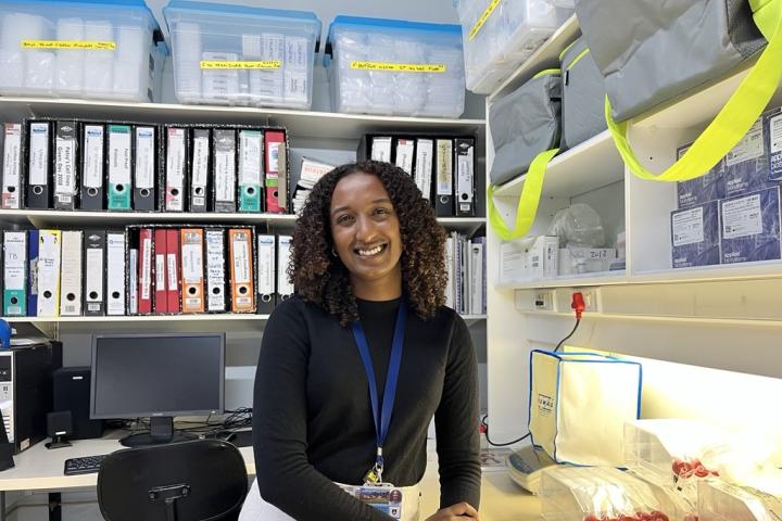 Conchita Kamanzi in the lab