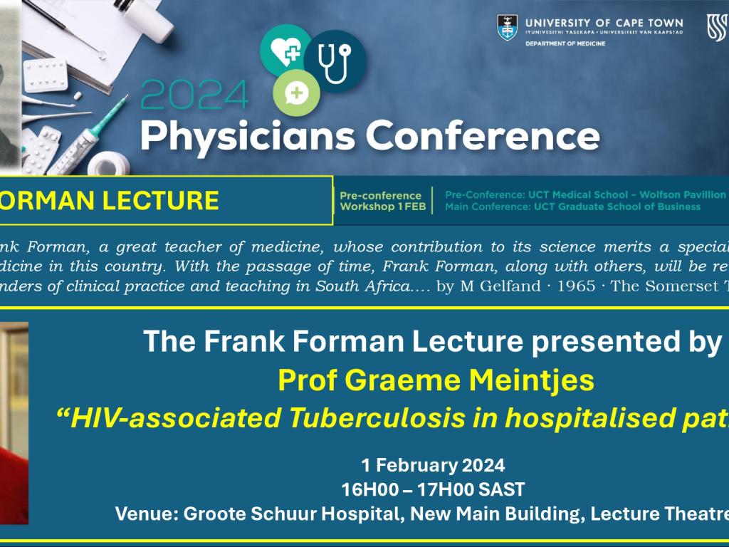 2024 Physicians Conference - The Frank Forman Lecture
