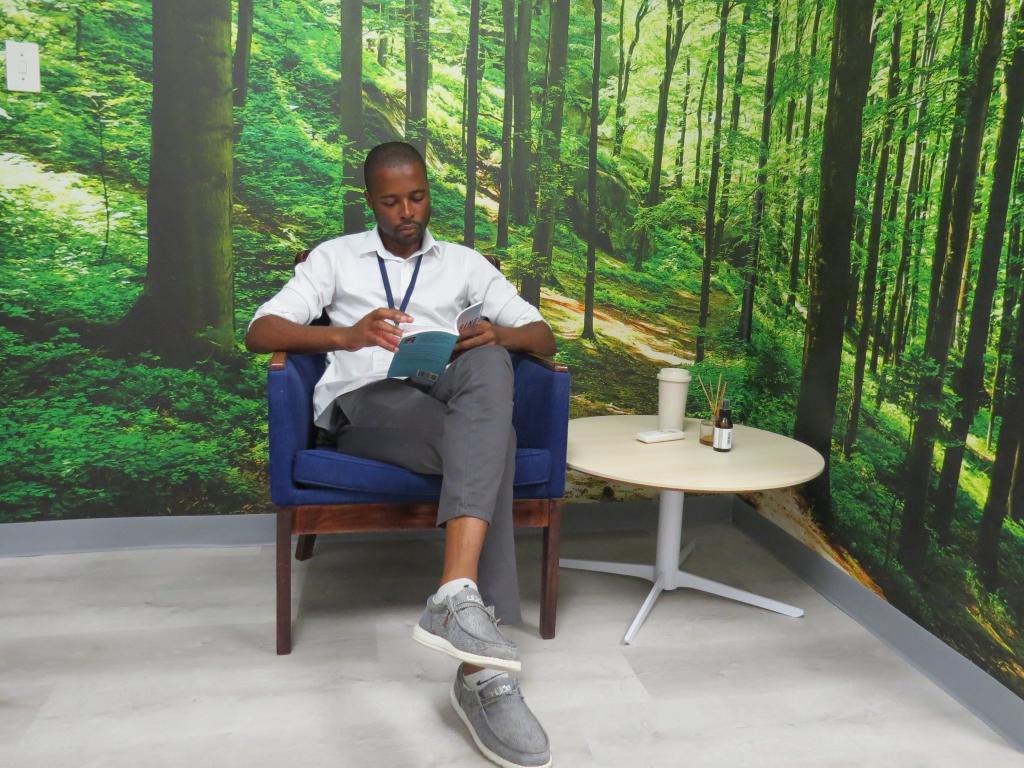 person relaxing