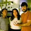 scientists holding skull